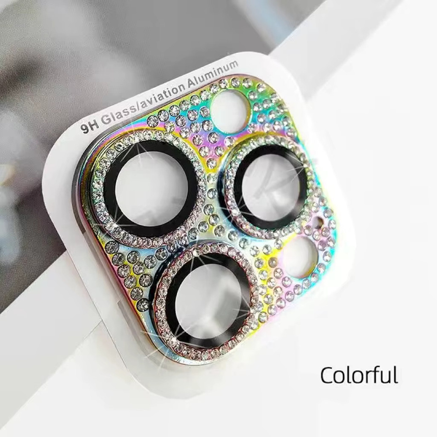 Diamond Len Film Ring Kamera Objektivschutz für iPhone 15 Pro, 14 Pro Max, 13 Pro Max, 13 Mini, 12 Pro in Pink - Bild 2