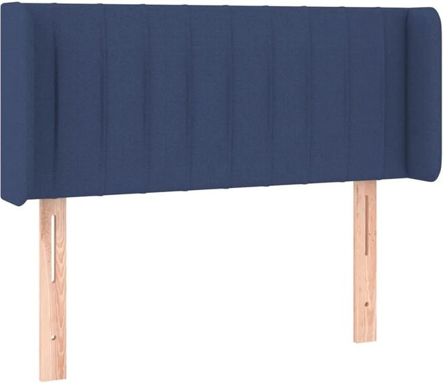vidaXL LED Kopfteil Blau mit USB-Ladeport und integrierter Beleuchtung, gepolstert aus Stoff, B/T/H: 103 x 16 x 78/88 cm - Bild 1