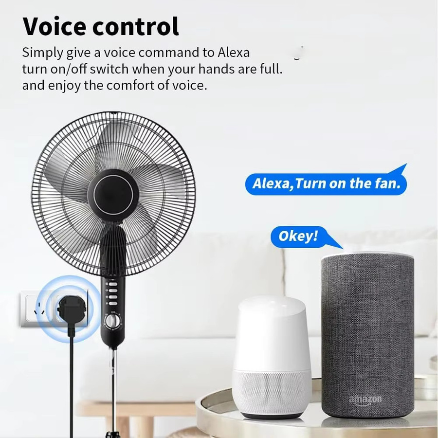 Tuya WiFi Smart-Steckdose 16A mit AU-Stecker in Weiß, Zigbee-kompatibel mit Sprachsteuerung, Timer-Funktion und App-Fernbedienung für Alexa - Bild 3