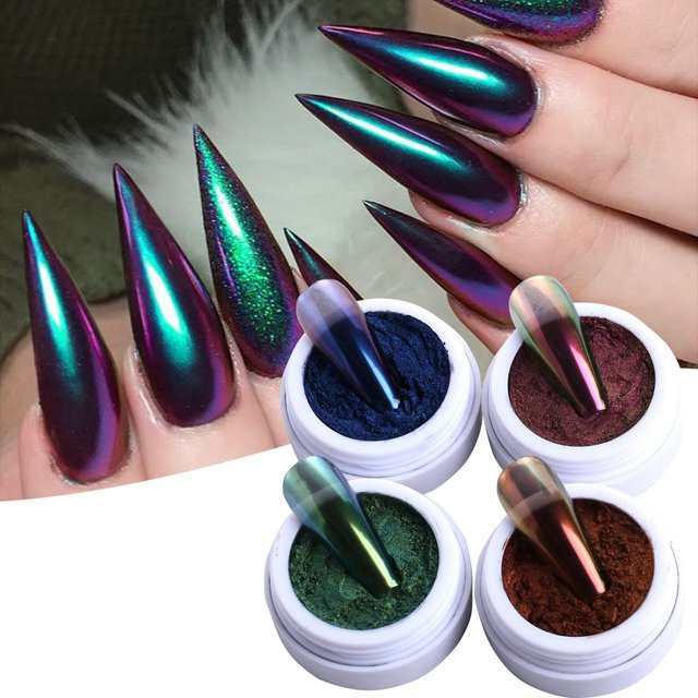 SWEET TREND Glitzerpulver Chamäleon-Effekt, Regenbogen-Chrom-Pigment, Metallic, Unisex - Bild 1