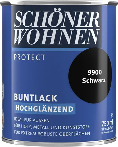 Schöner Wohnen Buntlack Schwarz Hochglänzend 0,75 l - Bild 1