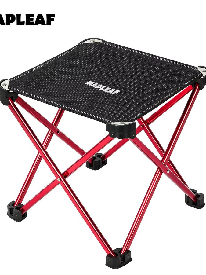 MAPLEAF Tragbarer Klapphocker in Rot für Camping, Outdoor und Wandern - Bild 6