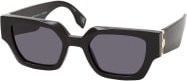 Le Specs LSU2329616 Sonnenbrille, Vollrand, quadratisch, Kunststoff, Unisex, black grey - Bild 1