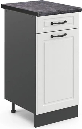 Vicco Küchenunterschrank R-Line Landhausstil in Weiß und Anthrazit, B/T/H: 40 x 60 x 81,6 cm