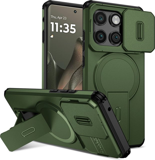 Armor Magnetic Wireless Charge Case für Motorola Moto G Play Stylus Power Edge 2024 2025 stoßfeste Halterungsabdeckung in Purple oder Green - Bild 1
