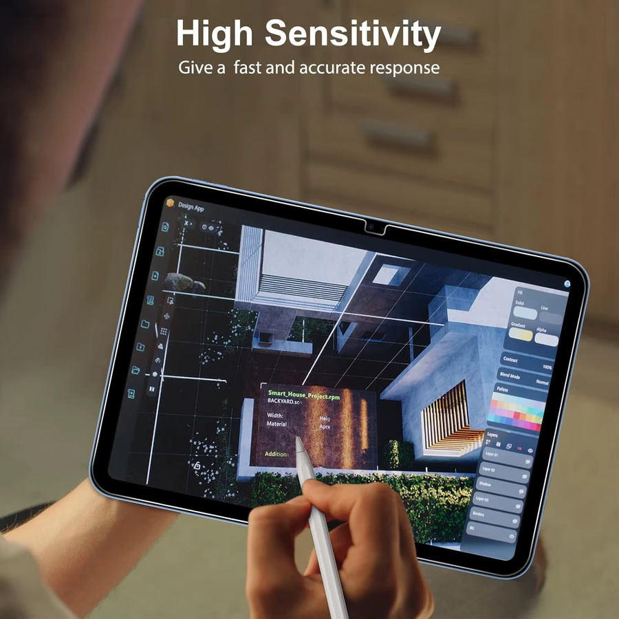 QIJUN 2er Pack Displayschutz aus 9H gehärtetem Glas für iPad 10. Generation (2022) und 11. Generation (2025) 10,9''/11'' Transparent Anti-Kratz-Schutzfolie - Bild 6