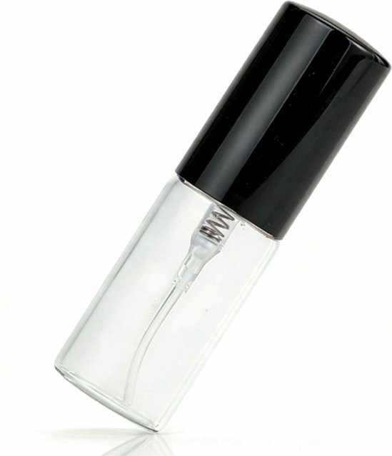 Sportssss Mini-Sprühflasche, 5 ml, Schwarz, 50 Stück, Glas, Unisex - Bild 1
