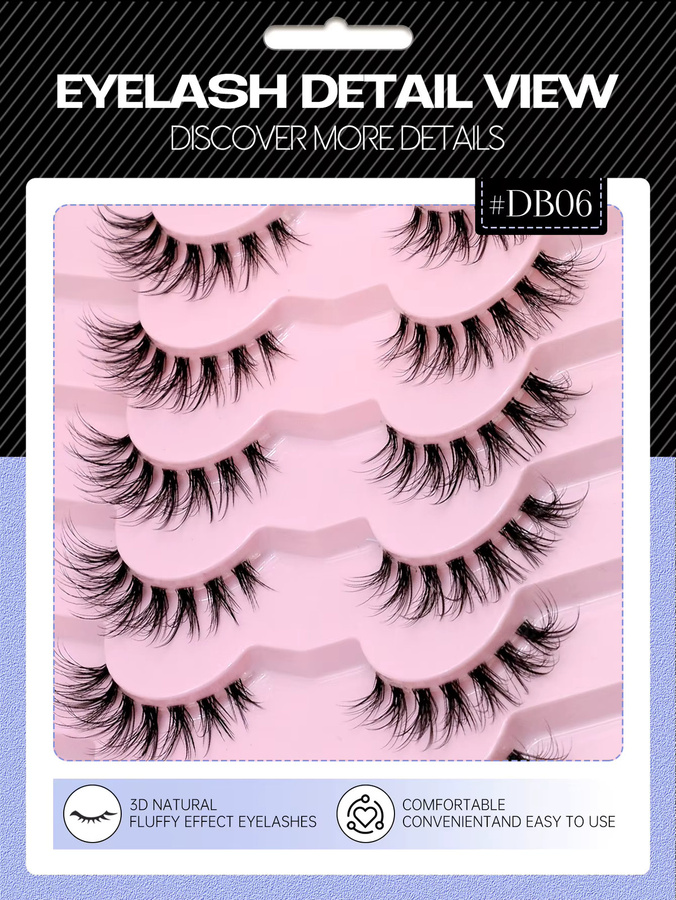 VELTRINAY Künstliche Wimpern, Katzenaugen-Wimpern, Wispy Lashes - Bild 3