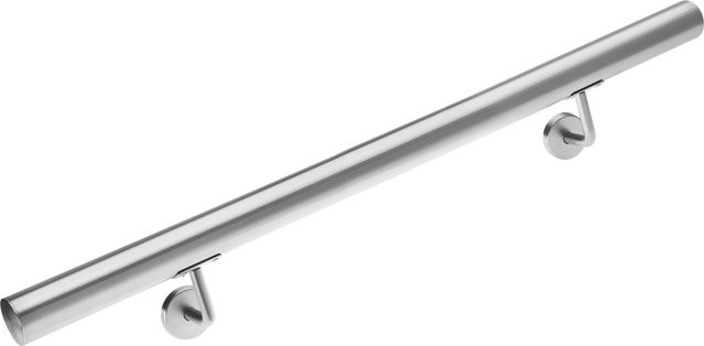 Monzana Handlauf aus Edelstahl in Silber, wandmontiert, rund, Durchmesser: 4,2 cm, Länge: 80 cm - Bild 1
