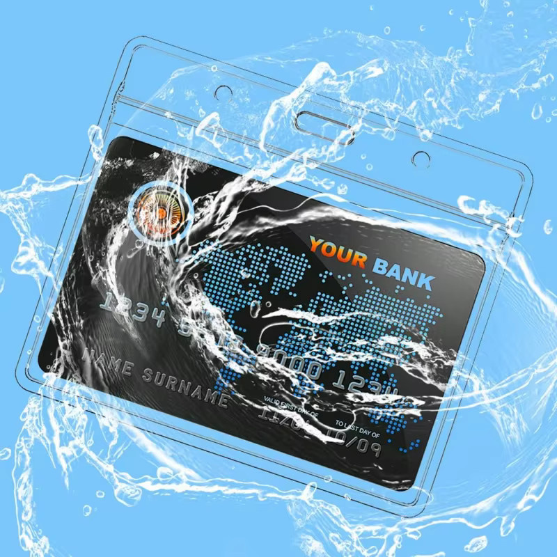 100er-Pack transparente Ausweishalter aus Kunststoff für horizontale Ausweise - Bild 3