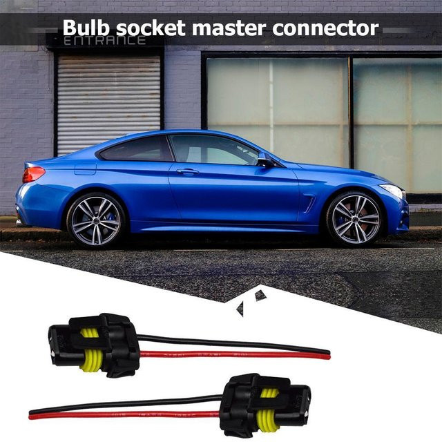 ATUOTIN Glühlampenfassung Set für Auto-Scheinwerfer und Nebelscheinwerfer, 2/4 Stück, Plug-and-Play Buchsenadapter für 9005 9006 HB4 HB3 H10, Schwarz - Bild 1