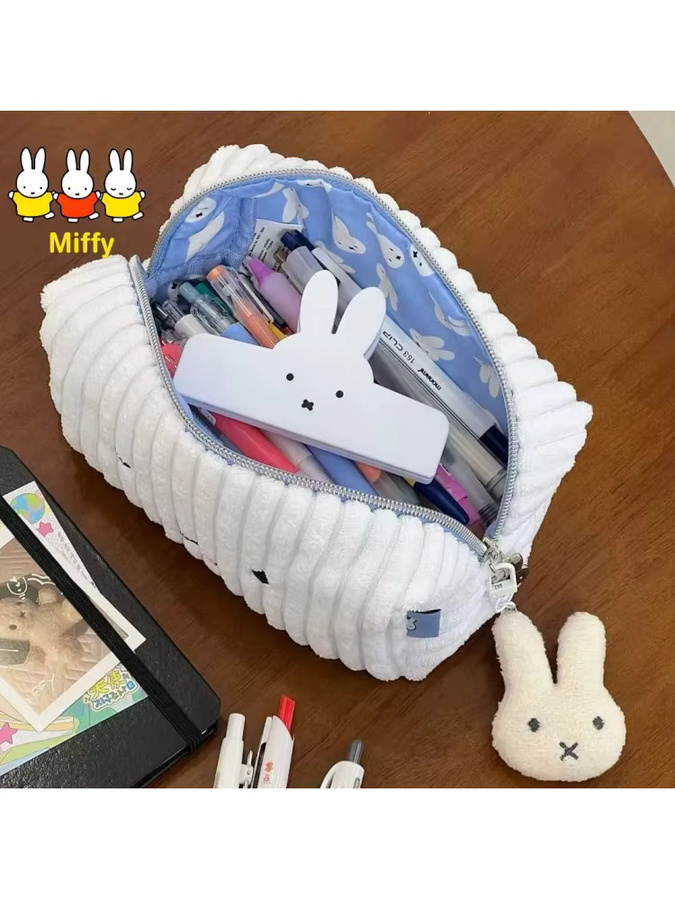 Miffy Kosmetiktasche und Schreibutensilien-Aufbewahrungstasche aus Textil in Weiß - Bild 5