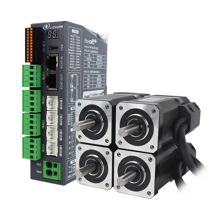 Lichuan Ethercat 4-Achsen-Nema17-Schrittmotor mit geschlossenem Regelkreis und Treiber CL57E-4A in Schwarz - Bild 4