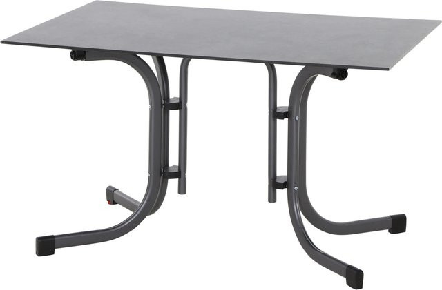 Siena Garden Klapptisch Sola Rechteckig mit HPL-Platte in Anthrazit, B/T/H: 120 x 80 x 70 cm - Bild 1