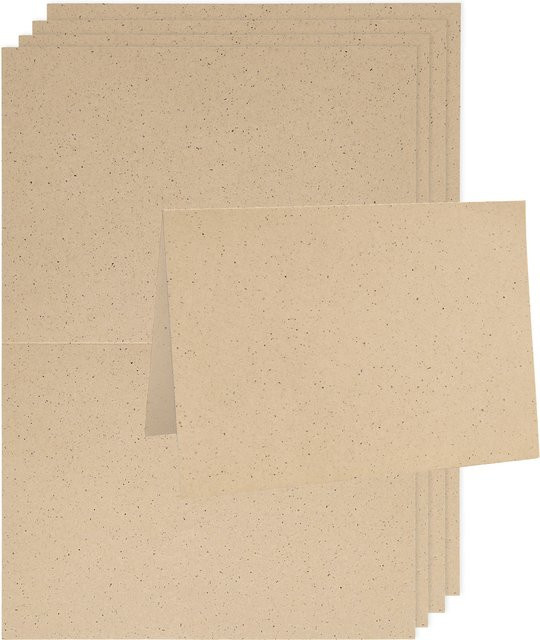 Rico Design Paper Poetry Renew Karten A5 Cappuccino - Bild 1