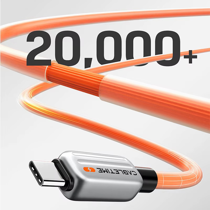 CABLETIME USB Typ C Kabel PD240W mit PD3.1 Schnellladefunktion in Blau und Orange - Bild 3