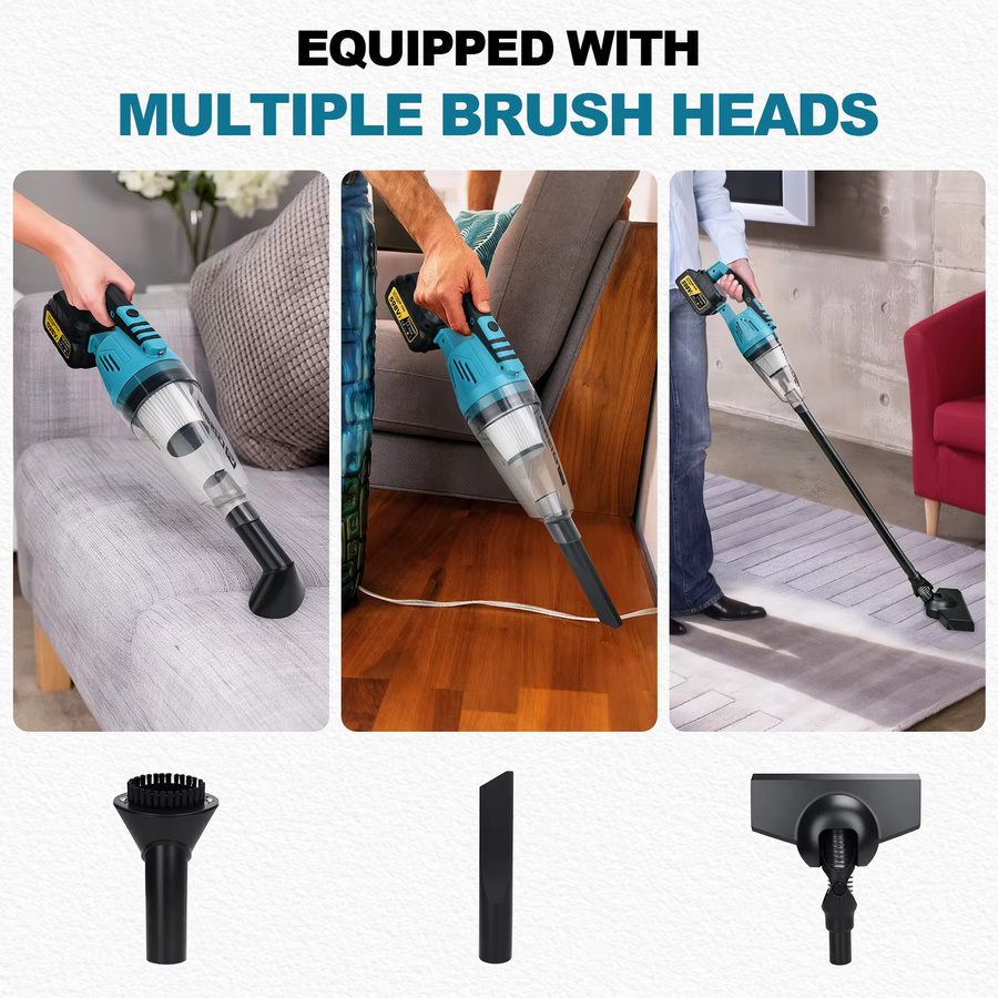 Gisam Akku Handstaubsauger Multifunktions-Reiniger für Makita 18V Akku, Blau - Bild 3