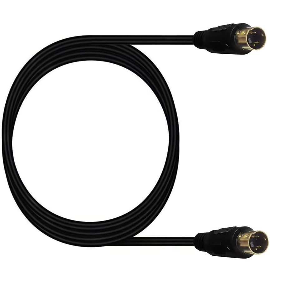 BSN S-Video-Kabel Mini-DIN 4-Pin Stecker auf Buchse, vergoldeter Anschluss, Farbe: Schwarz - Bild 2