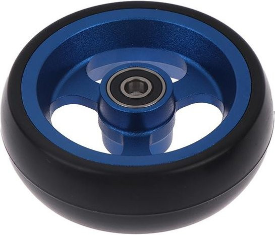 Verschleißfeste Rollstuhl Vorderradrollen 4 Zoll mit Lagern in Blau für Standard-Rollstuhlmodelle - Bild 1