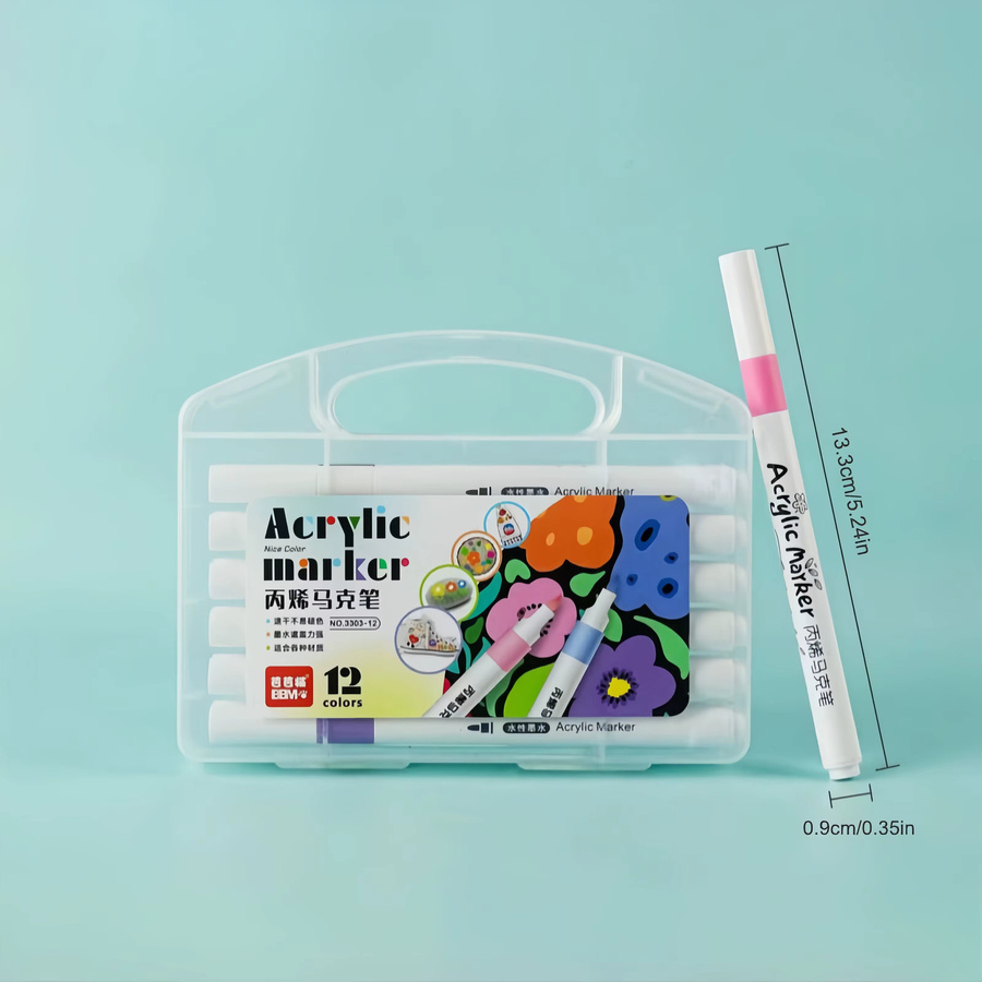 Acrylmarker mit weichem Brush-Kopf in Multicolour, wasserfeste und wasserbasierte Zeichenstifte für DIY-Doodles und kreative Projekte - Bild 1