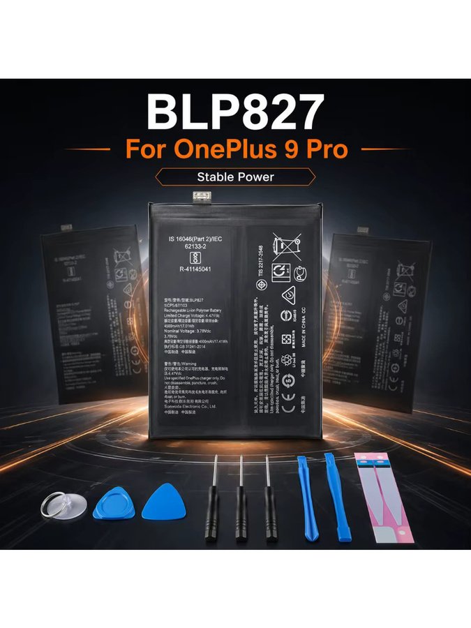 OnePlus BLP827 Ersatz-Akku 4500mAh in Schwarz für dein OnePlus 9 Pro - Bild 4
