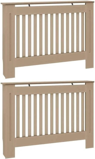vidaXL Heizkörperabdeckung 2er Set Natur Beige B/T/H: 112 x 19 x 81,5 cm - Bild 1