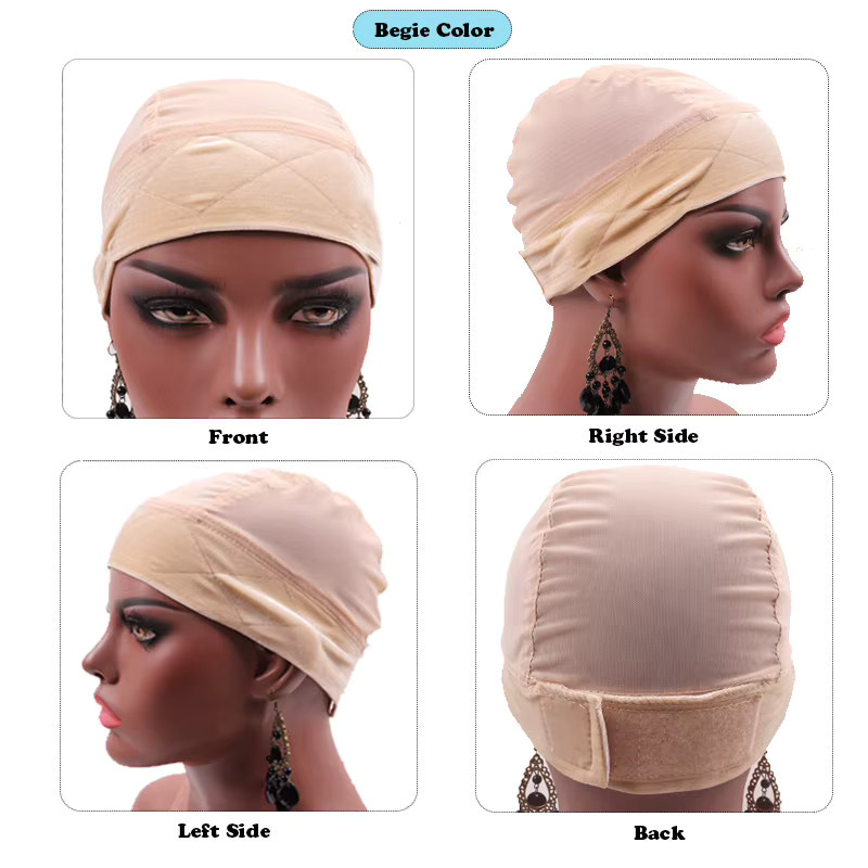 Plussign Perückengriffkappe 2-in-1 mit Samt-Perückengriffband, Schwarz, Nude, Braun, Unisex - Bild 3