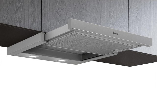 Siemens iQ100 Dunstabzugshaube LI63LB526 in Silber, Wandmontage, Flachschirm-Design mit Abluft- und Umluftfunktion - Bild 1