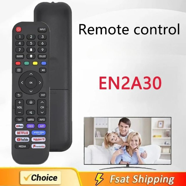 Hisense Universelle Ersatzfernbedienung für Smart TV und 4K UHD Android TV in Schwarz - Bild 1