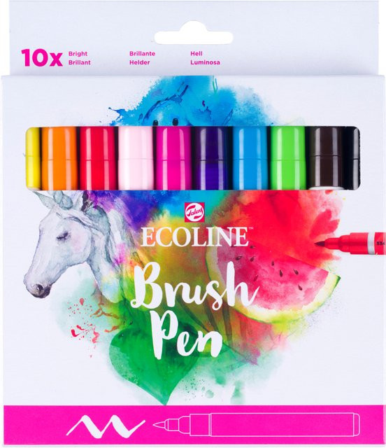 Ecoline Brush Pen Set Helltöne Multicolor mit Tinten-Brush-Spitze - Bild 1