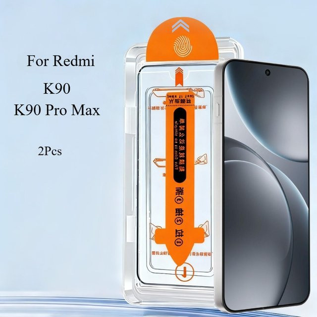 2 Stück Xiaomi Displayschutzfolie aus gehärtetem Panzerglas für Redmi K90 Pro Max und Redmi K90, transparent - Bild 1