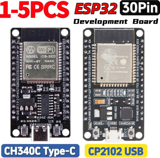 ALLOYSEED ESP32-32D Entwicklungsboard mit WiFi und Bluetooth in Schwarz für Smart Home IoT-Anwendungen - Bild 1