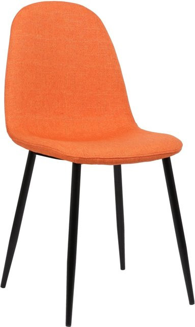 DELUKE Esszimmerstuhl MOVI in Orange aus Stoff und Metall, Höhe: 88 cm, Breite: 44 cm, Tiefe: 51 cm - Bild 1