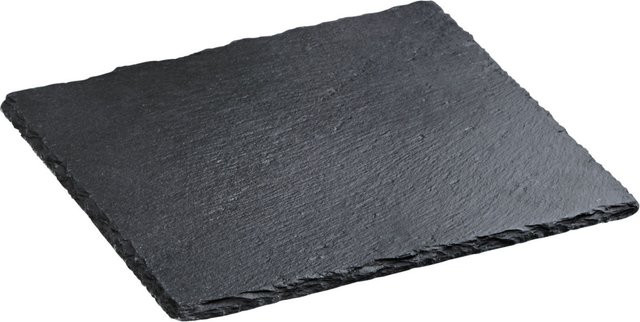 VEGA Schieferplatte Patara quadratisch, schwarz, 2er Pack, B/T/H: 25 x 25 x 0,5 cm - Bild 1