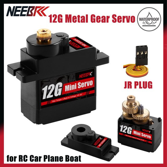 NEEBRC Metal Gear Wasserdichtes Micro Digital Servo für 1/24 SCX24 RC Auto 450 Helicopter SG90 MG90S WLtoys Flugzeug Roboter Teile - Bild 1