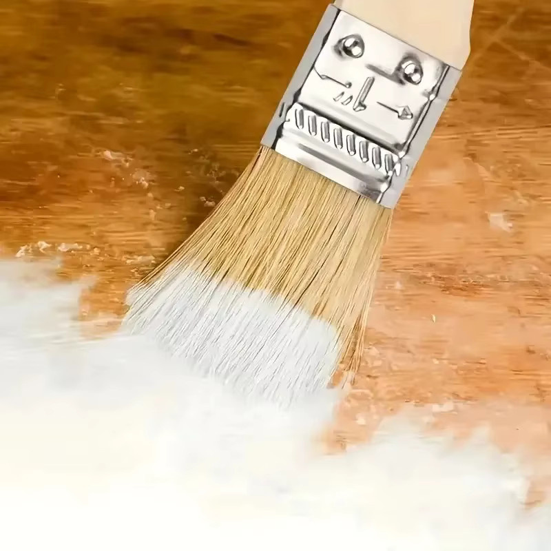 Schweinemähnenpinsel mit Holzgriff in Multicolour für Kunsthandwerk, Verputzen und Kleberanwendung - Bild 2