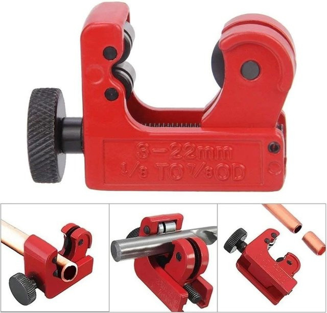 Skeyo Rohrschneider aus Zinklegierung in Rot für Kupferrohre im Bereich 3-16 mm und 3-22 mm - Bild 1