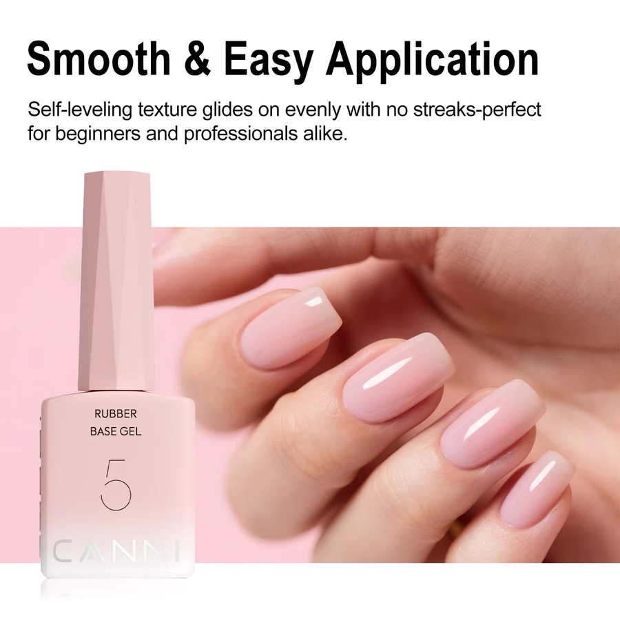 CANNI Rubber Base Gel X02, 9 ml, glänzend, TPO/HEMA-frei - Bild 2