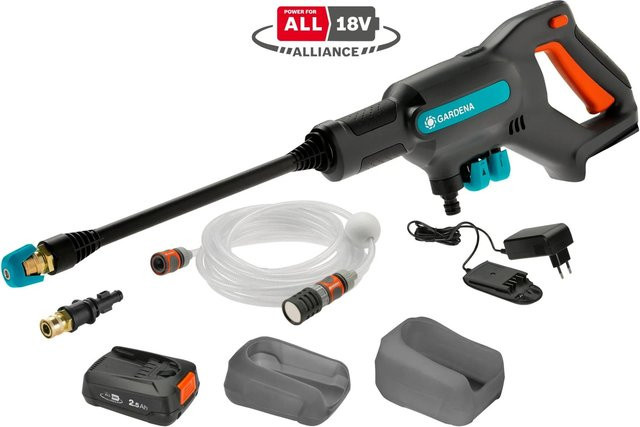 GARDENA Akku-Mitteldruckreiniger AquaClean 24/18V P4A Ready-To-Use Set - Bild 1