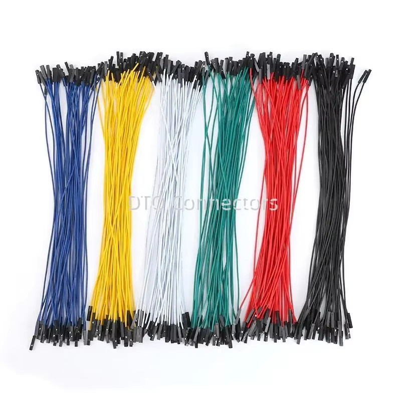 10 Stück Dupont-Überbrückungskabel aus weichem Silikon, 26 AWG, männlich und weiblich, in Blau und Mehrfarbig, für Arduino - Bild 3