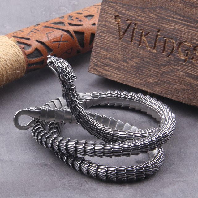 Vikings Jewelry Halskette, Edelstahl, Silber, Herren, Vintage - Bild 1