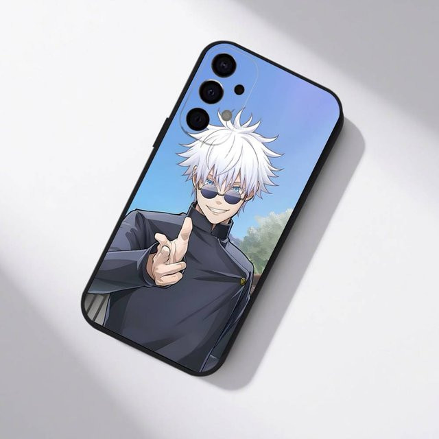 Anime Gojo Satoru Handyhülle für Samsung Galaxy S21 Lite, Schwarz und Multicolour - Bild 1