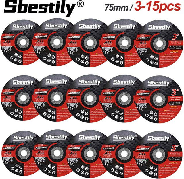 Sbestily Metall-Schneidrad Mini-Trennscheibe Durchmesser: 7,6 cm, Schwarz, für Metall, Edelstahl und Holz - Bild 1
