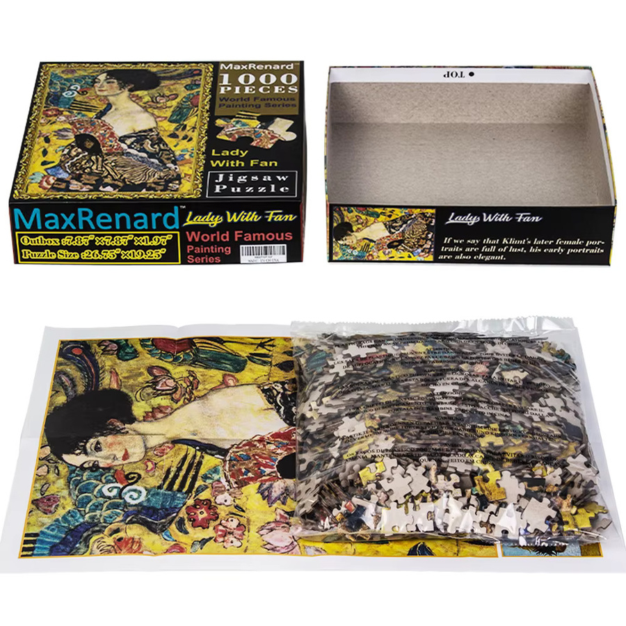 AZNM Puzzle Klimt Dame mit Fächer, 1000 Teile - Bild 3