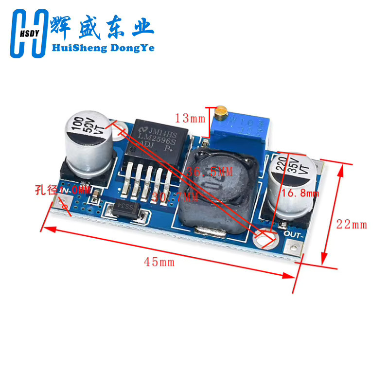 LM2596 DC-DC Buck Converter Spannungsregler Step Down Modul von HUISHENGYUFA in Blau - Bild 2