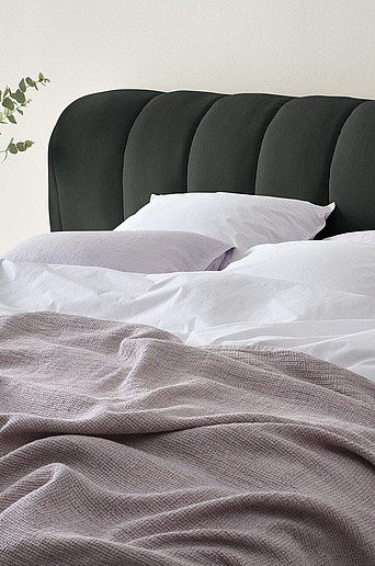 DERMY Kopfteil Polsterteil in Grau mit Holzrahmen für dein Schlafzimmer, Breite: 180 cm, Höhe: 120 cm, Tiefe: 32 cm - Bild 1