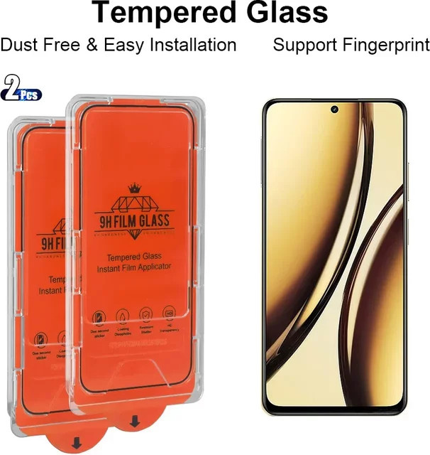 2 Stück HD-Hartglas Displayschutzfolie für Realme Narzo 80 Lite, 70 Turbo, N65 und N55, transparent - Bild 1