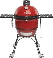 Kamado Joe Classic II Kamado-Holzkohlegrill in Schwarz und Rot mit Edelstahl-Elementen - Bild 1