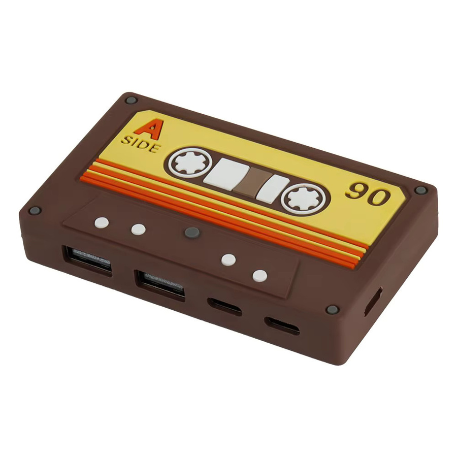 FocusOnPC Retro Kassetten USB-C-Hub 4-Port mit 2 USB-A und 2 USB-C Anschlüssen USB 2.0 Datenübertragungsadapter für Laptop und PC - Bild 6
