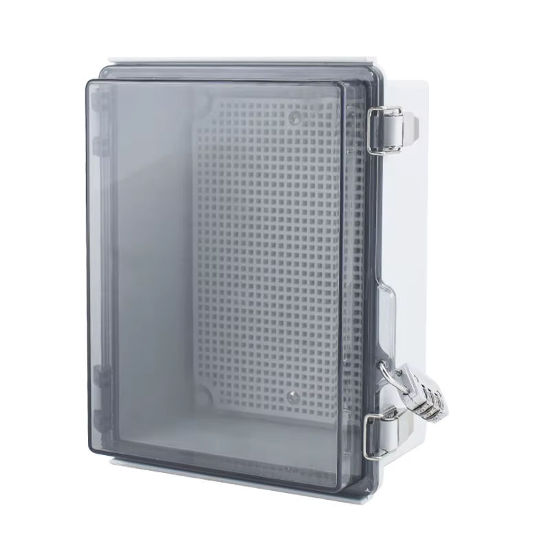 Wasserdichtes IP67 Anschlussgehäuse aus transparentem ABS-Kunststoff für Outdoor-Stromverteiler und elektronische Instrumente, Farbe: Transparent/Grau - Bild 2